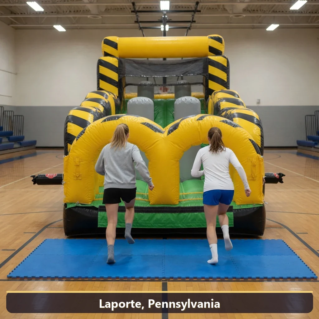Inflatable obstacle course rental for events in Laporte, Pennsylvania