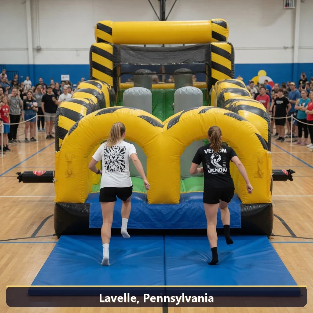 Inflatable obstacle course rental for events in Lavelle, Pennsylvania