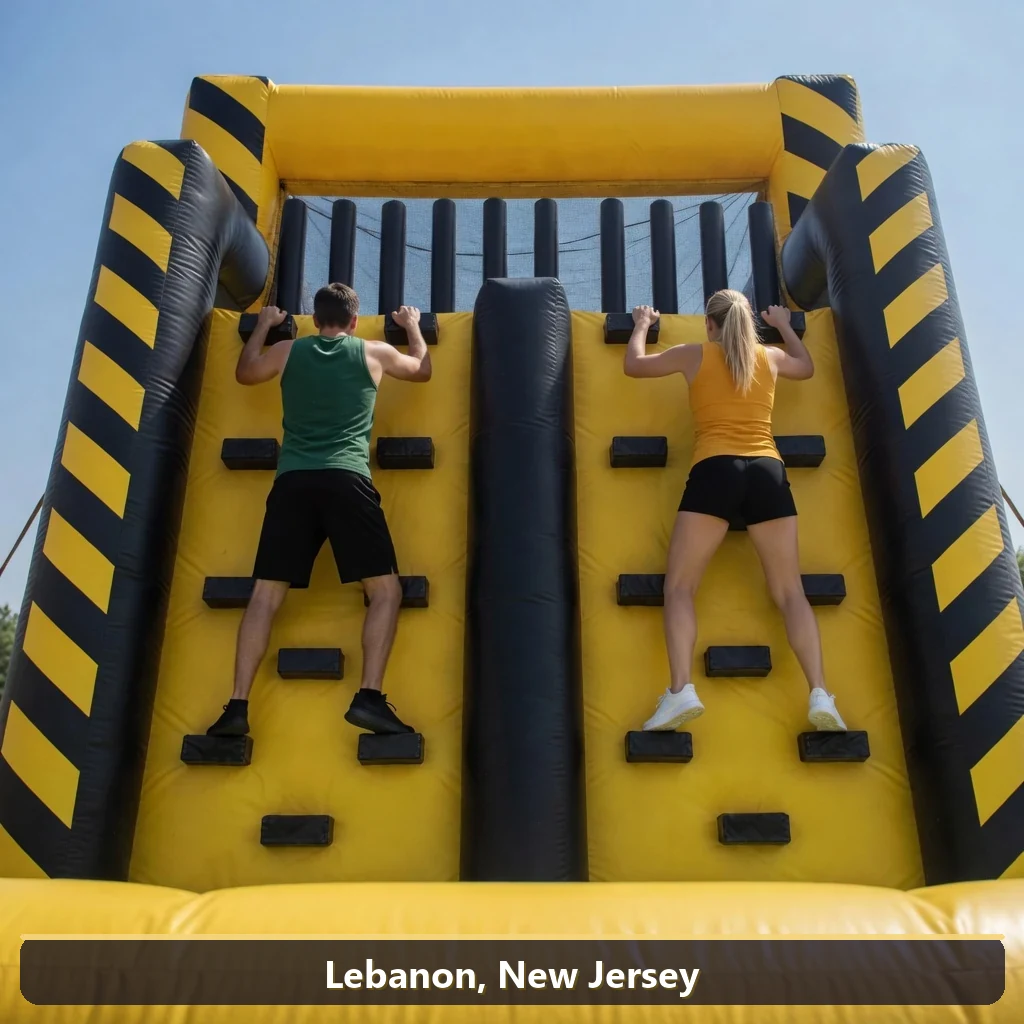 Inflatable obstacle course rental for events in Lebanon, New Jersey