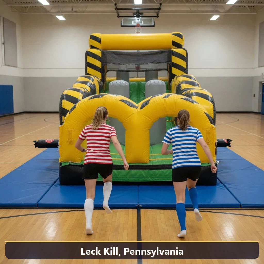 Inflatable obstacle course rental for events in Leck Kill, Pennsylvania