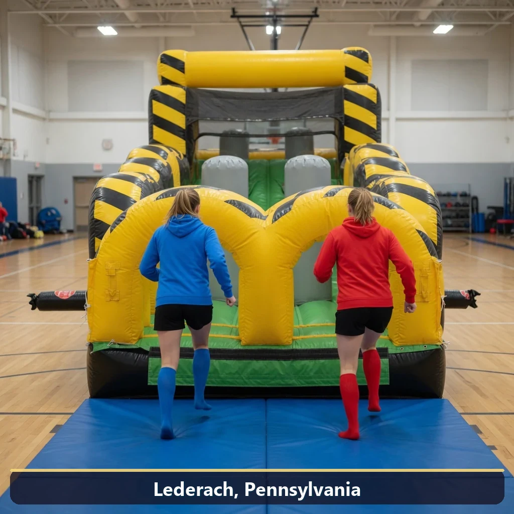 Inflatable obstacle course rental for events in Lederach, Pennsylvania