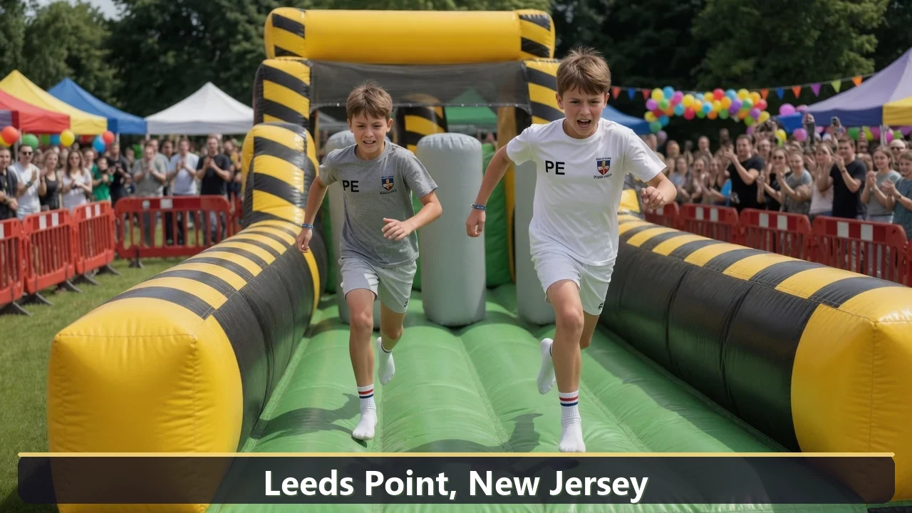 Inflatable obstacle course rental for events in Leeds Point, New Jersey