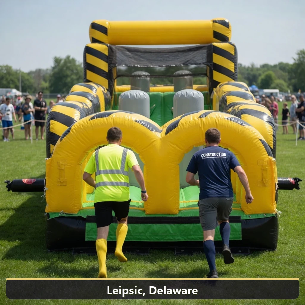 Inflatable obstacle course rental for events in Leipsic, Delaware