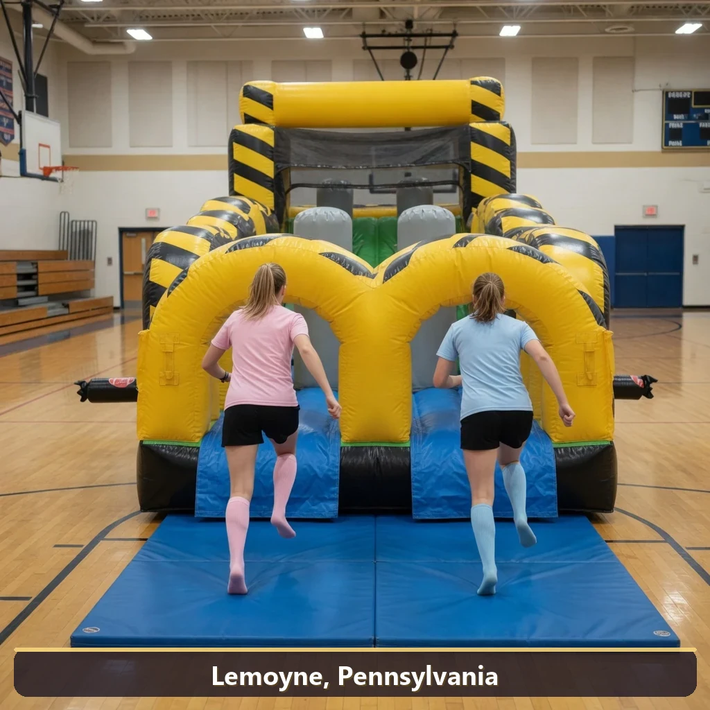 Inflatable obstacle course rental for events in Lemoyne, Pennsylvania