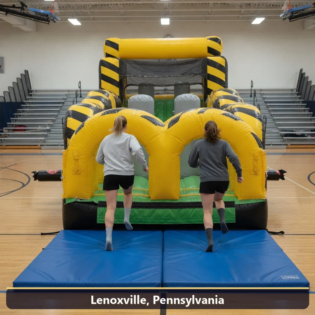 Inflatable obstacle course rental for events in Lenoxville, Pennsylvania