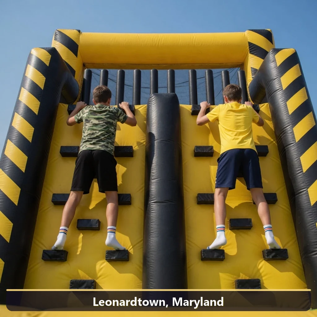 Inflatable obstacle course rental for events in Leonardtown, Maryland