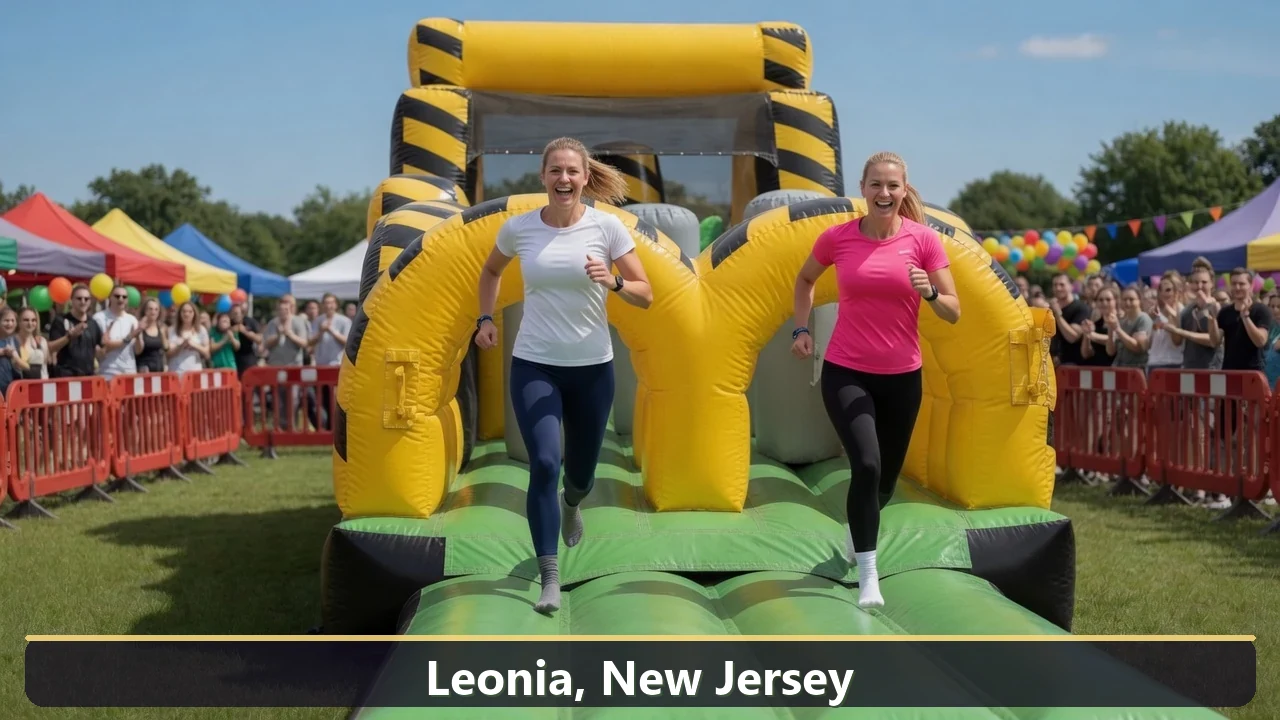 Inflatable obstacle course rental for events in Leonia, New Jersey