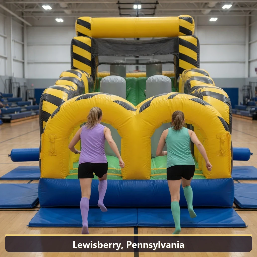 Inflatable obstacle course rental for events in Lewisberry, Pennsylvania