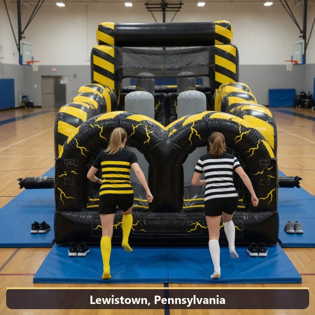 Inflatable obstacle course rental for events in Lewistown, Pennsylvania