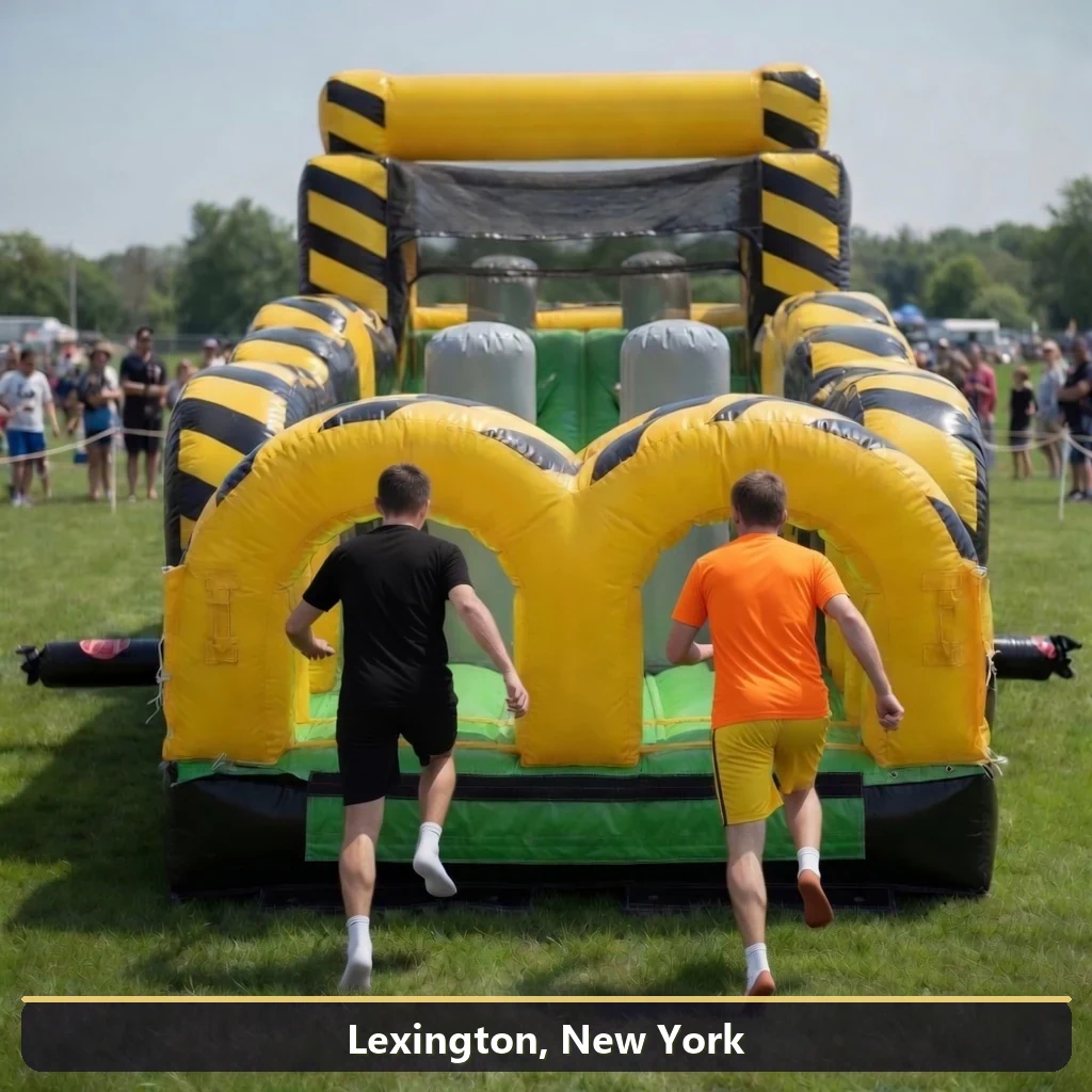 Inflatable obstacle course rental for events in Lexington, New York
