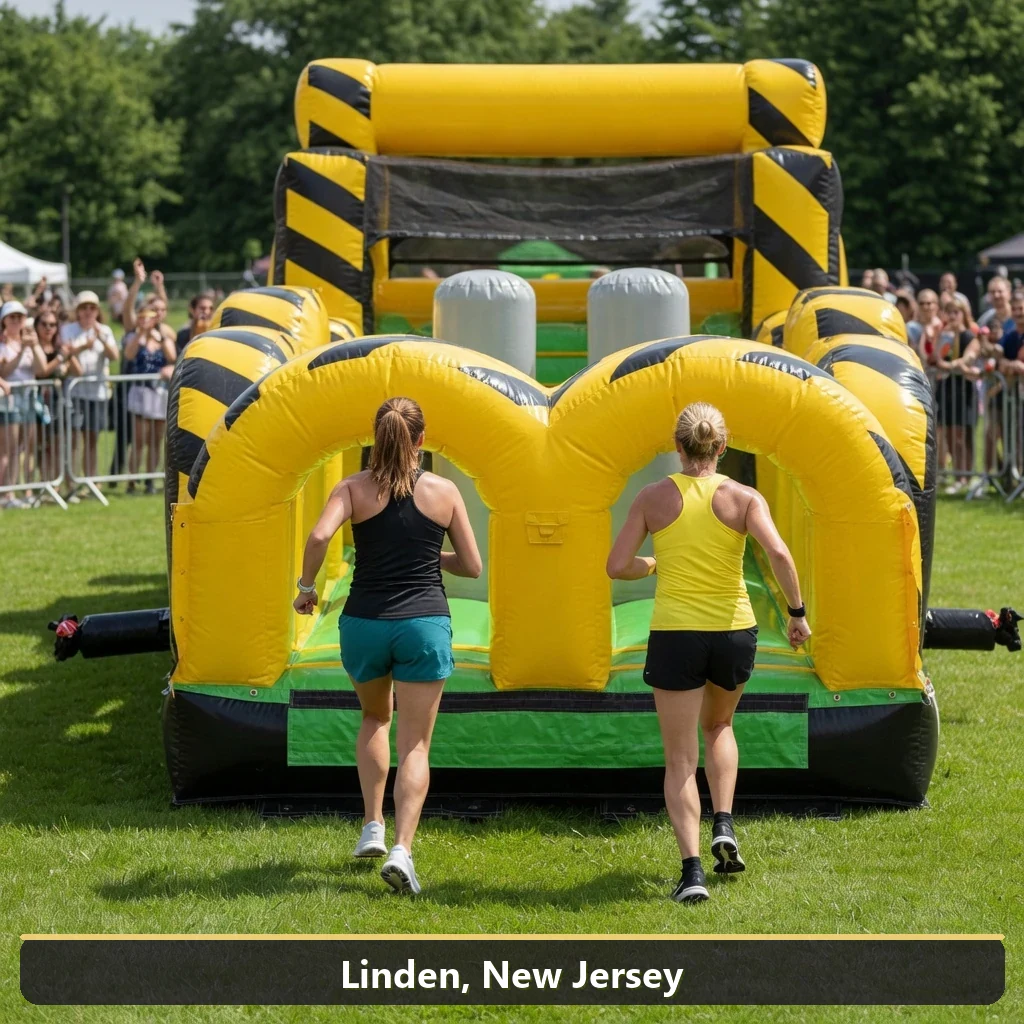 Inflatable obstacle course rental for events in Linden, New Jersey