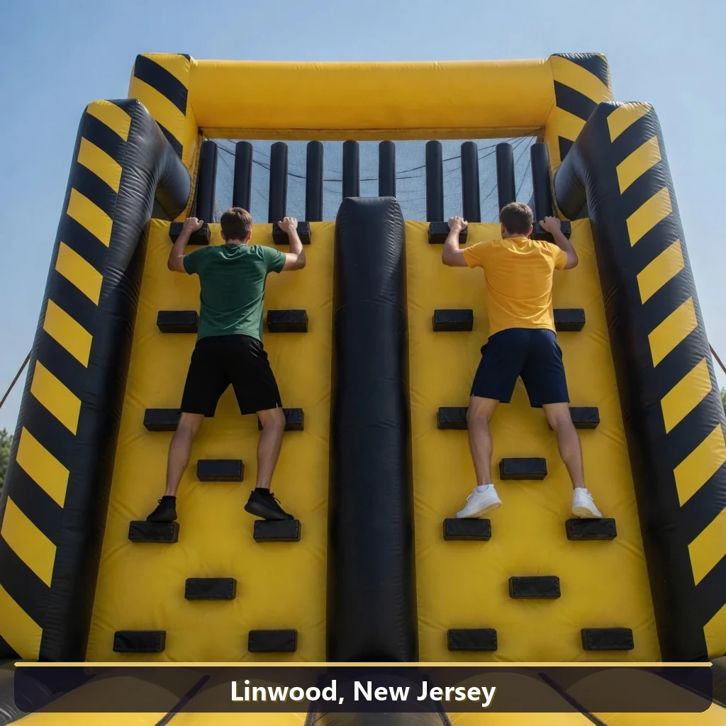 Inflatable obstacle course rental for events in Linwood, New Jersey