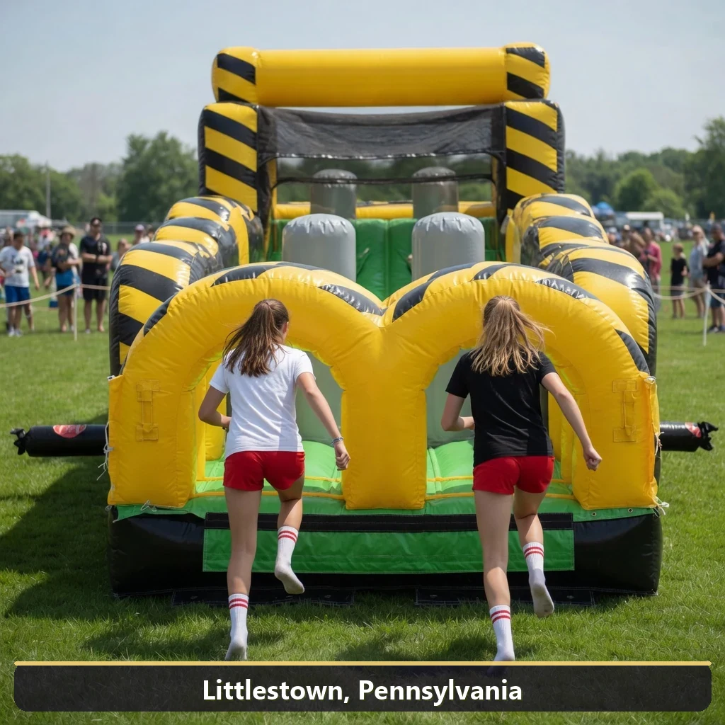 Inflatable obstacle course rental for events in Littlestown, Pennsylvania