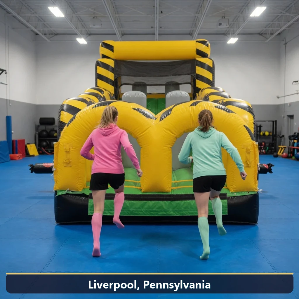 Inflatable obstacle course rental for events in Liverpool, Pennsylvania