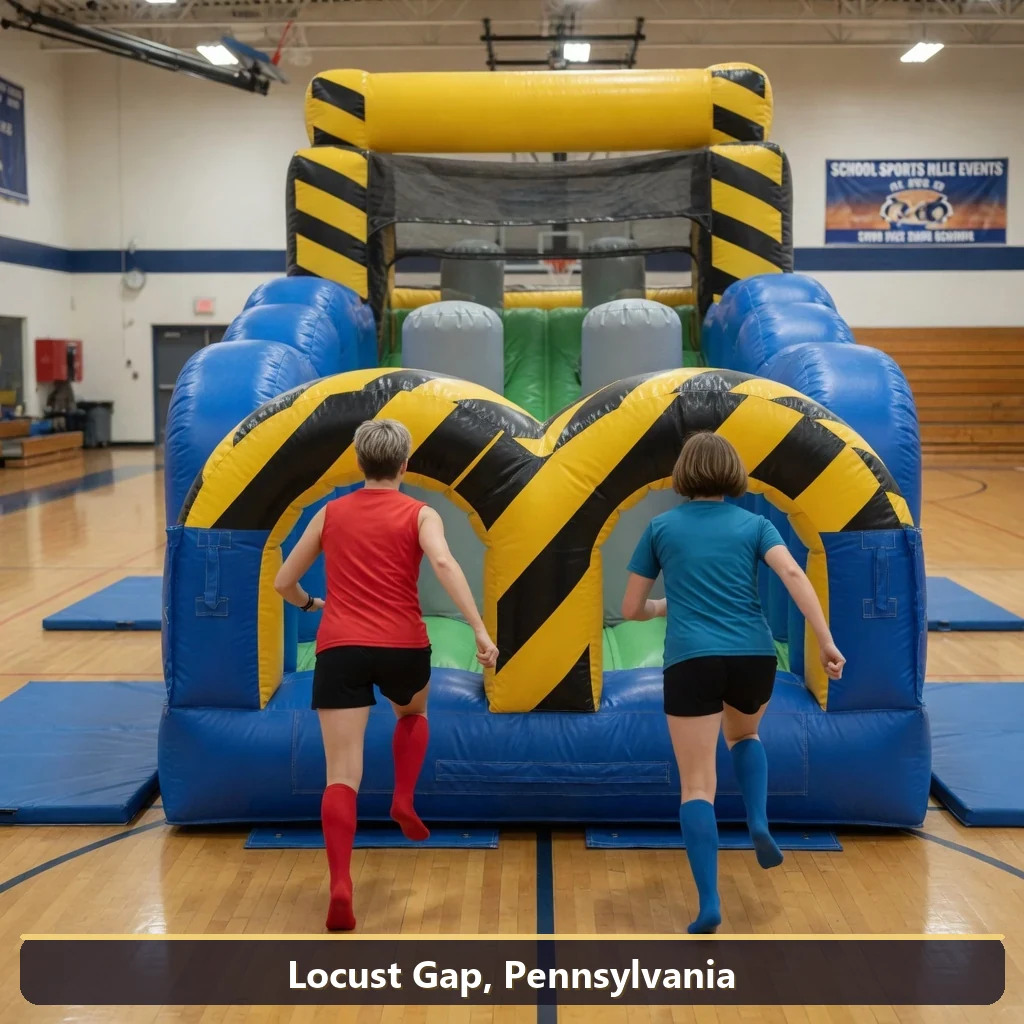 Inflatable obstacle course rental for events in Locust Gap, Pennsylvania