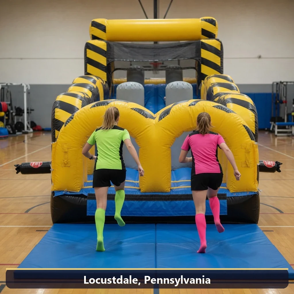 Inflatable obstacle course rental for events in Locustdale, Pennsylvania