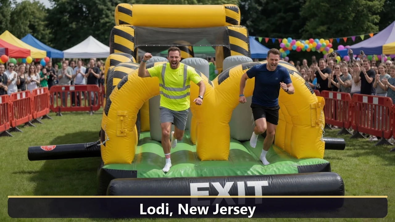 Inflatable obstacle course rental for events in Lodi, New Jersey