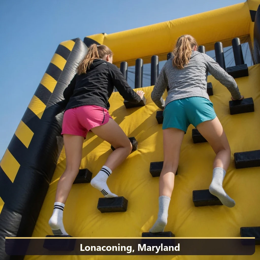 Inflatable obstacle course rental for events in Lonaconing, Maryland