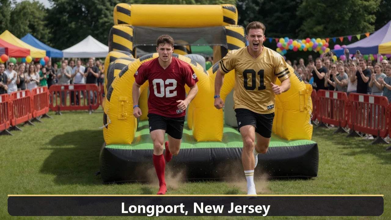 Inflatable obstacle course rental for events in Longport, New Jersey