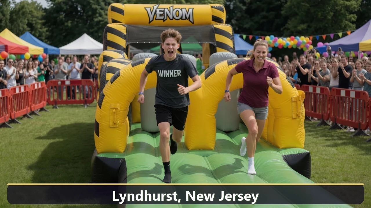 Inflatable obstacle course rental for events in Lyndhurst, New Jersey