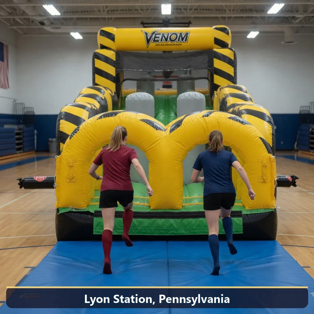 Inflatable obstacle course rental for events in Lyon Station, Pennsylvania