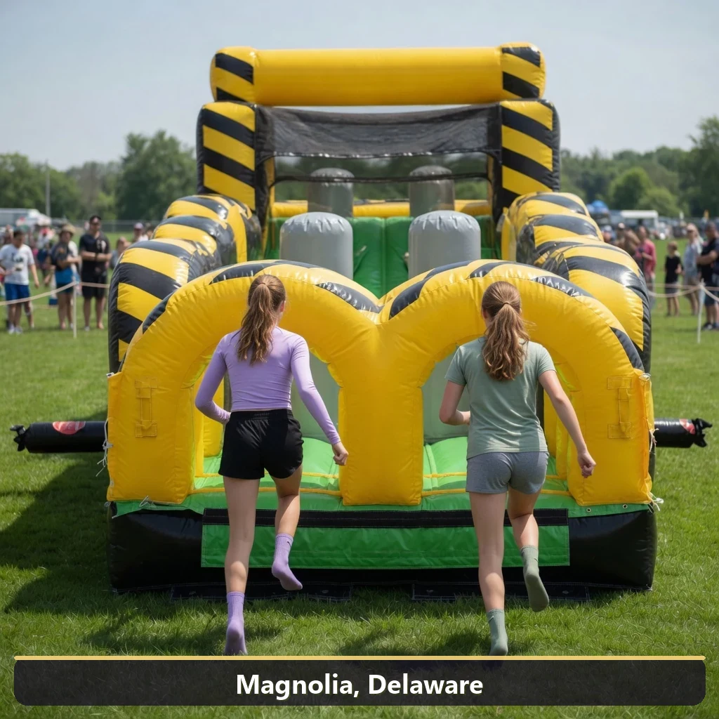 Inflatable obstacle course rental for events in Magnolia, Delaware