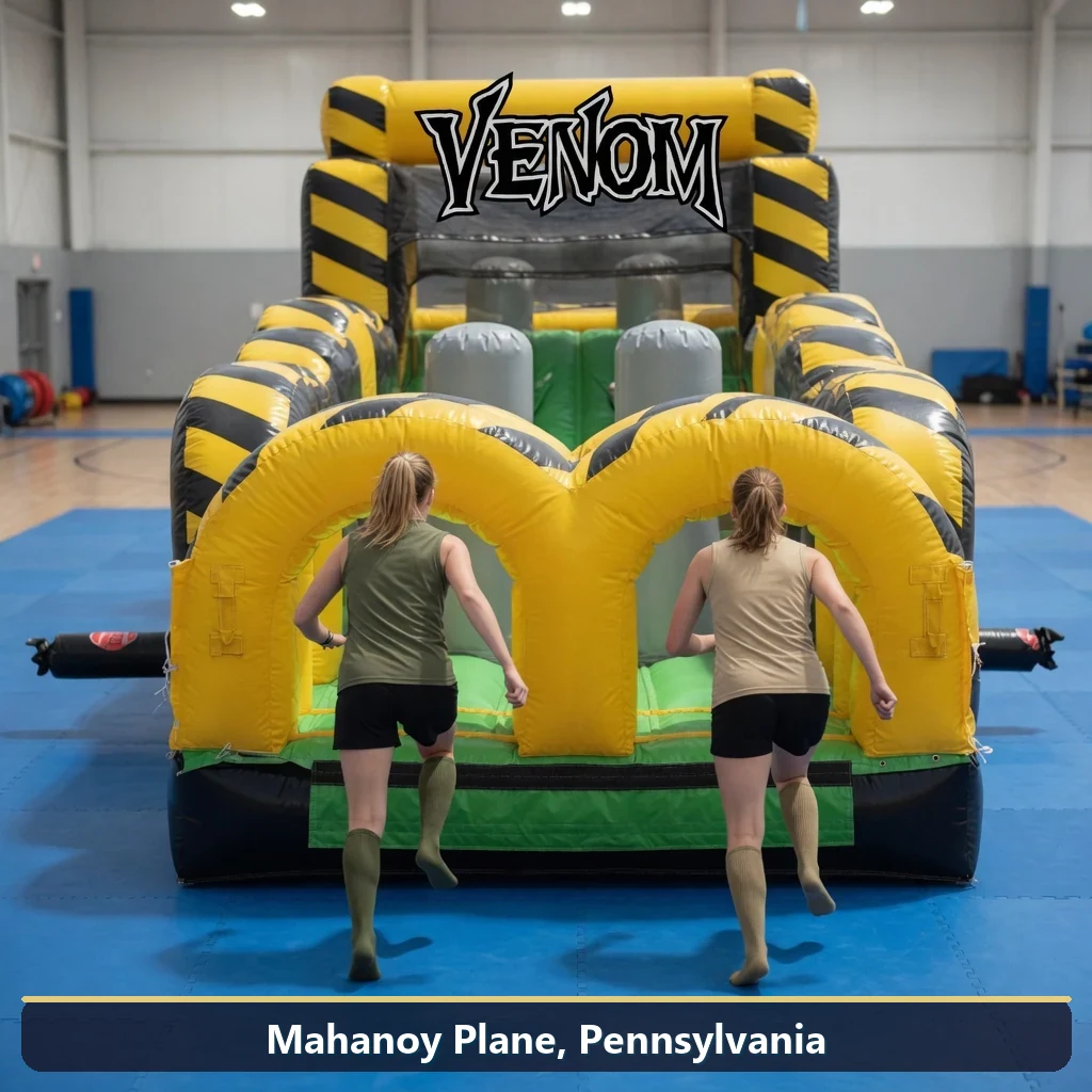 Inflatable obstacle course rental for events in Mahanoy Plane, Pennsylvania