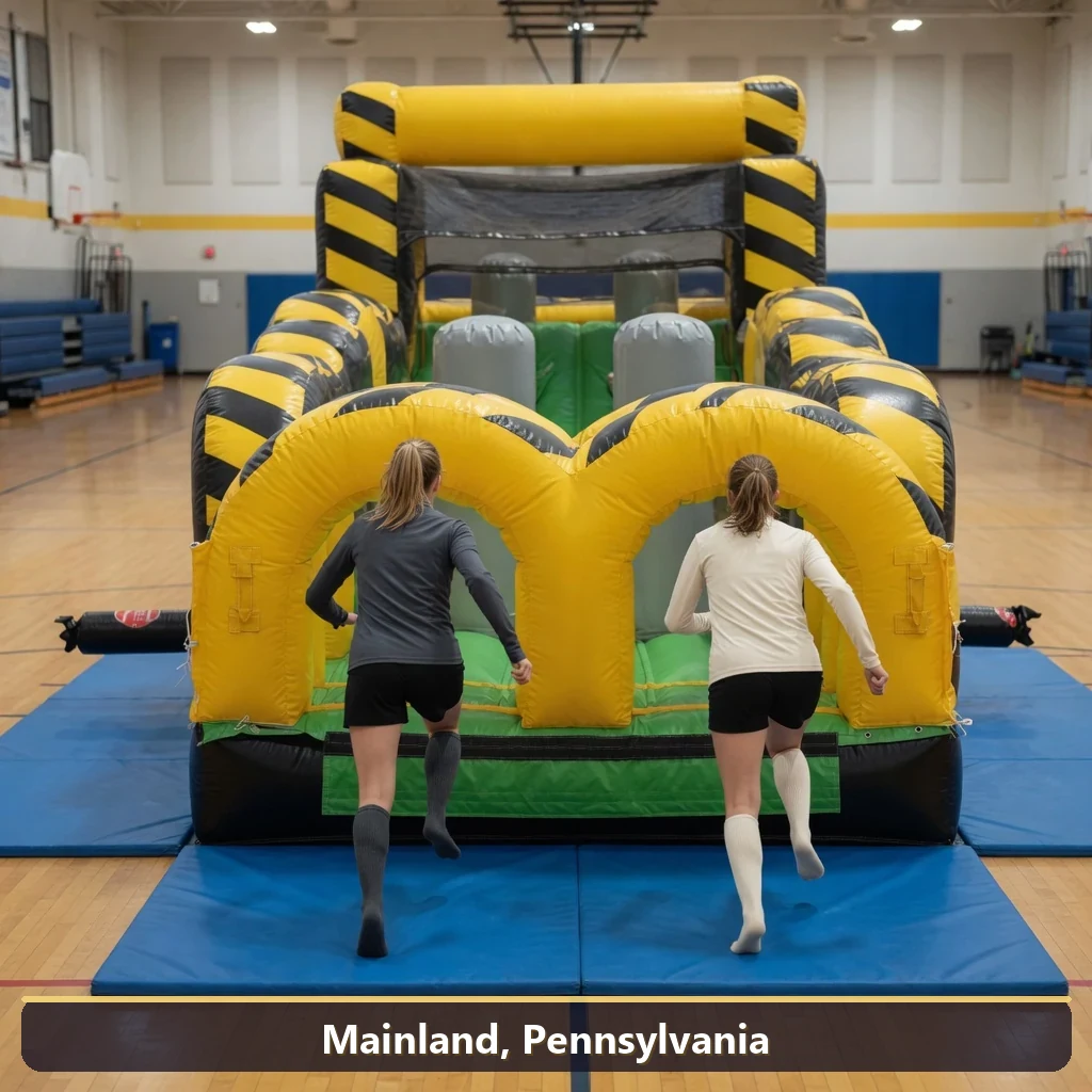 Inflatable obstacle course rental for events in Mainland, Pennsylvania