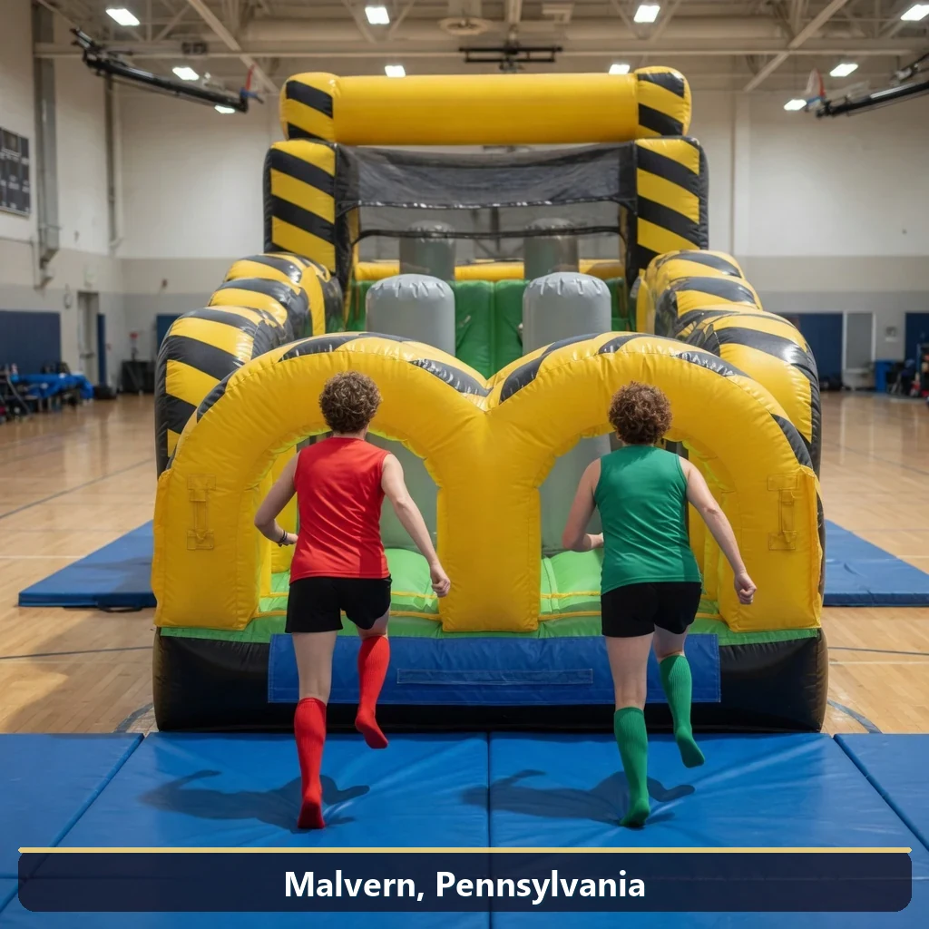 Inflatable obstacle course rental for events in Malvern, Pennsylvania