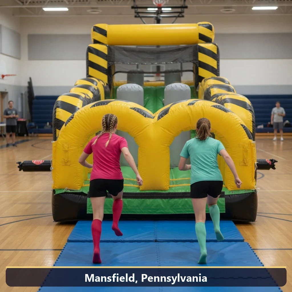 Inflatable obstacle course rental for events in Mansfield, Pennsylvania