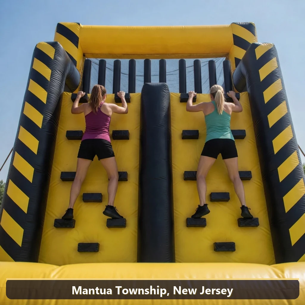 Inflatable obstacle course rental for events in Mantua Township, New Jersey
