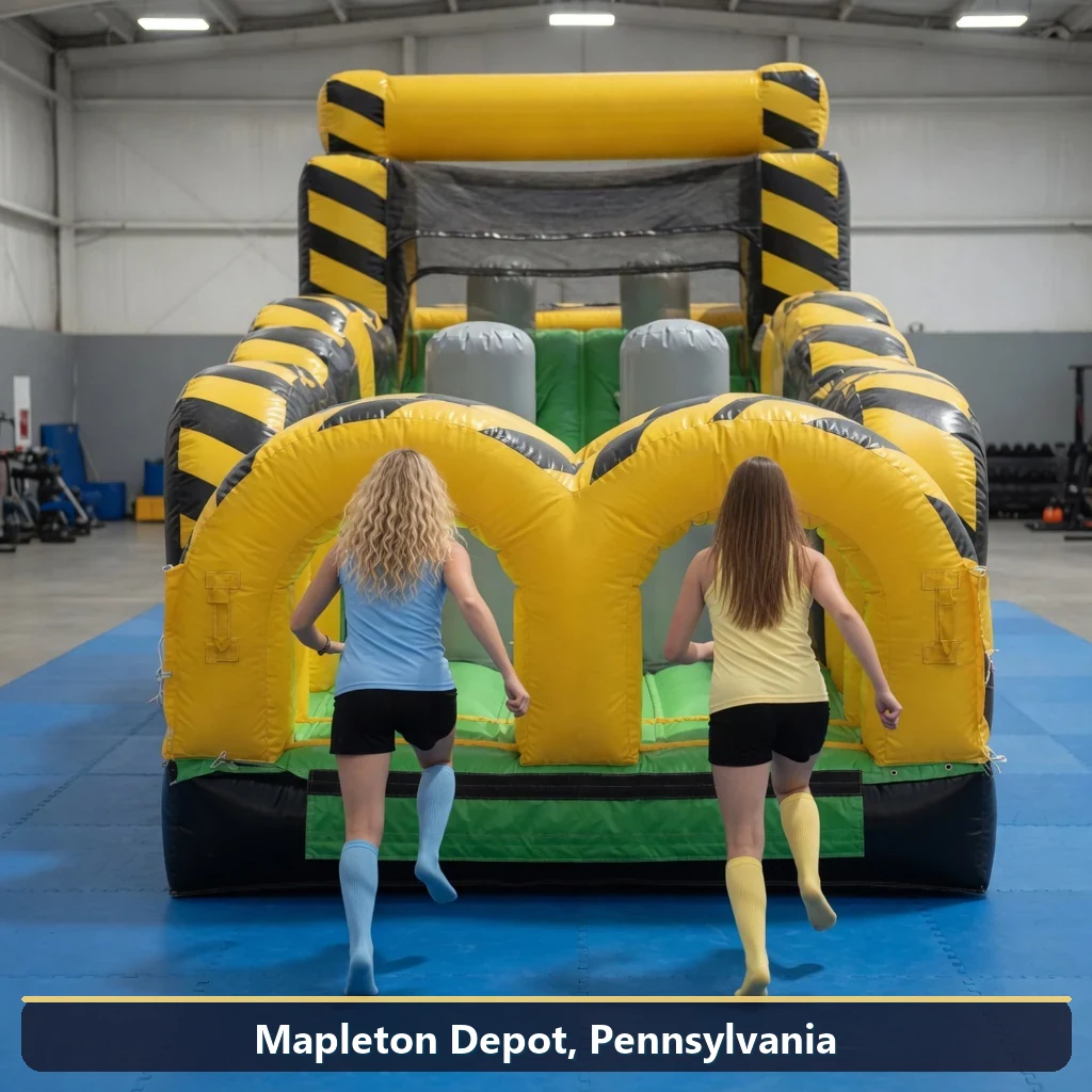 Inflatable obstacle course rental for events in Mapleton Depot, Pennsylvania
