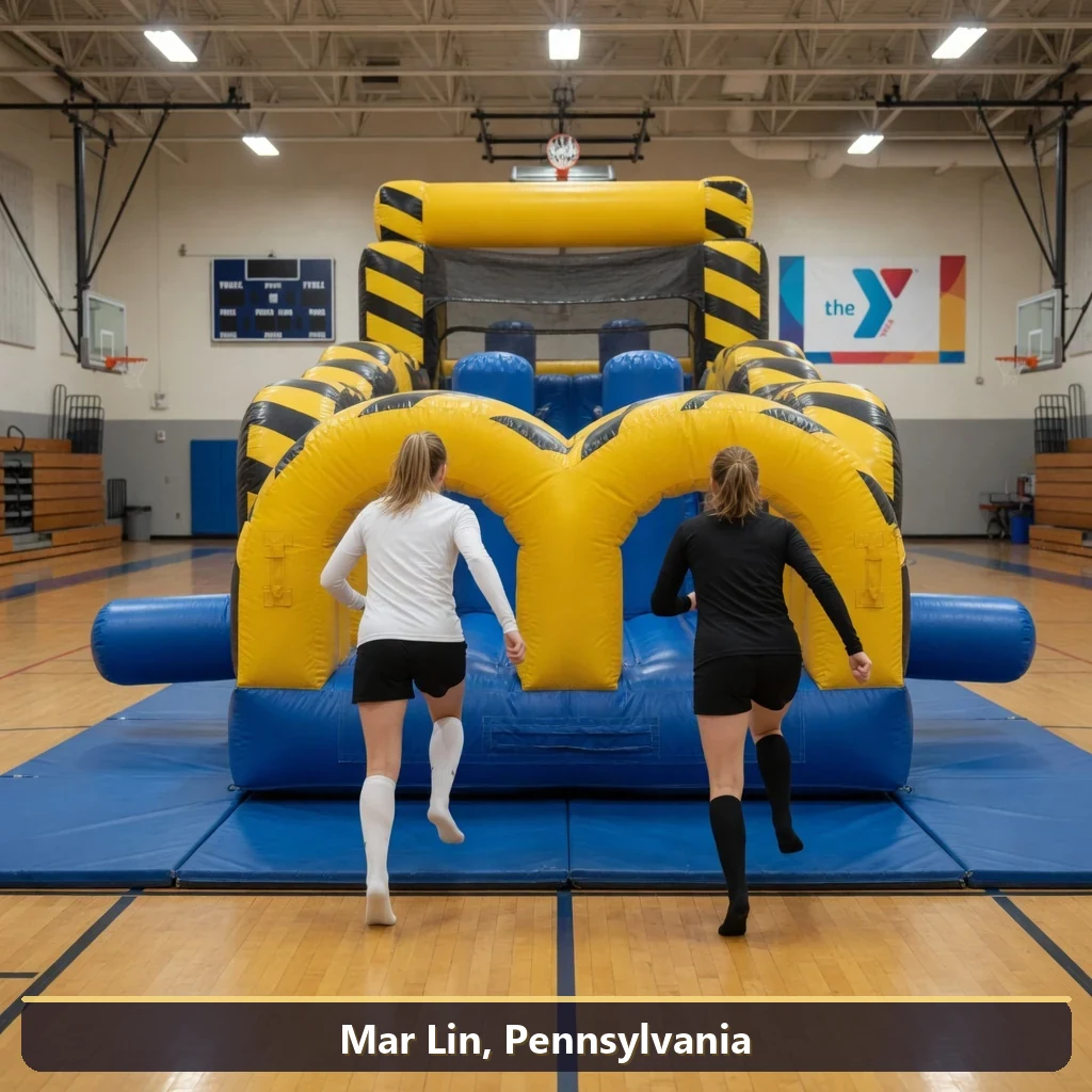 Inflatable obstacle course rental for events in Mar Lin, Pennsylvania