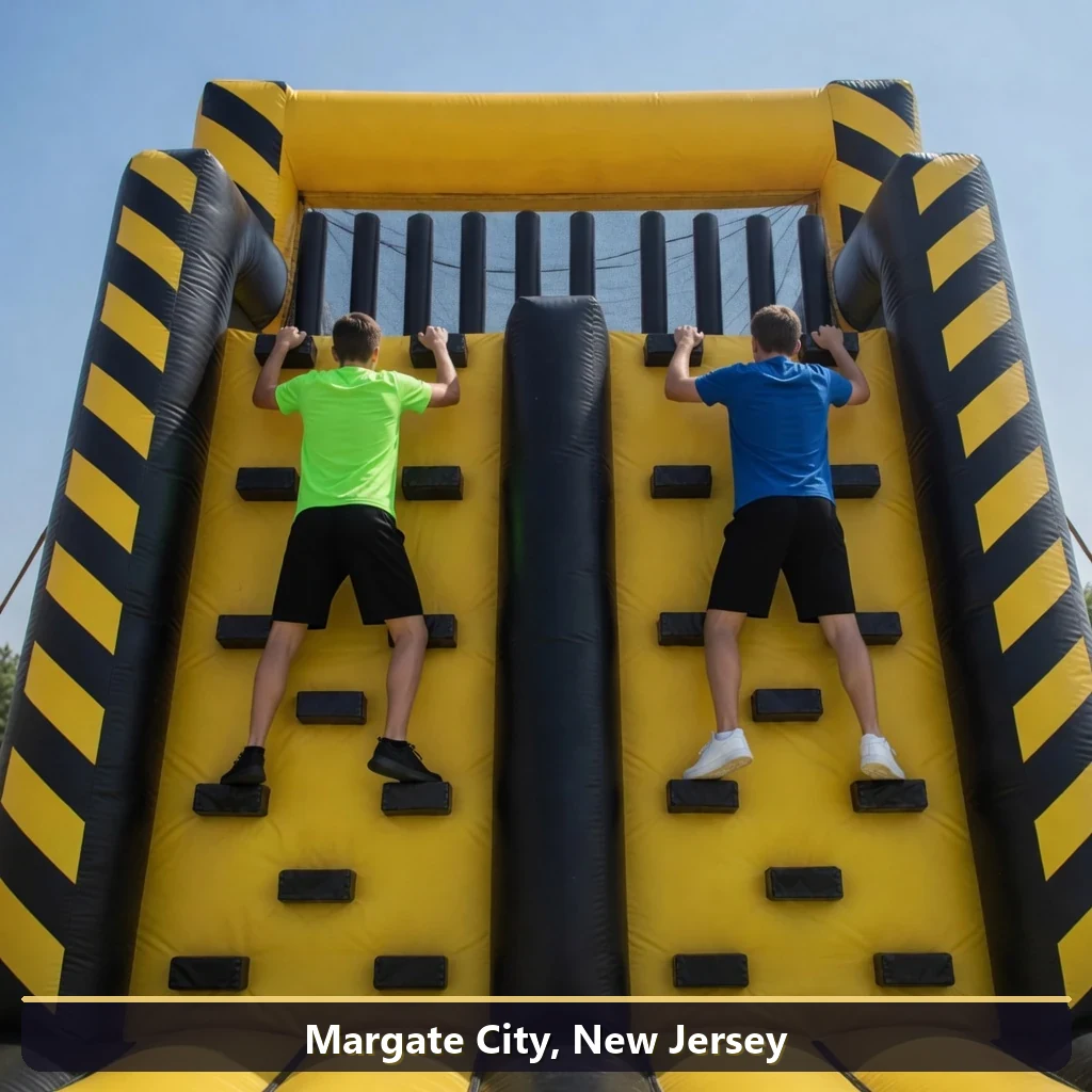 Inflatable obstacle course rental for events in Margate City, New Jersey