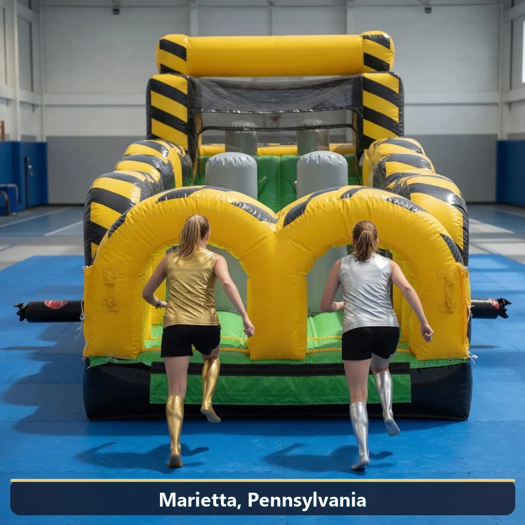 Inflatable obstacle course rental for events in Marietta, Pennsylvania