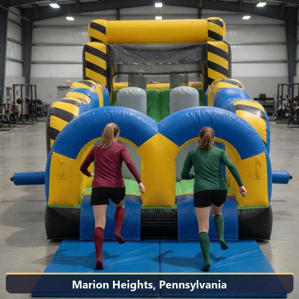 Inflatable obstacle course rental for events in Marion Heights, Pennsylvania