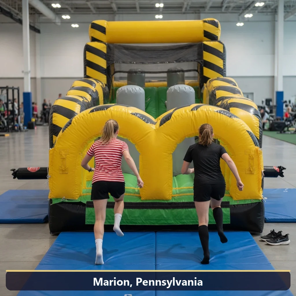 Inflatable obstacle course rental for events in Marion, Pennsylvania