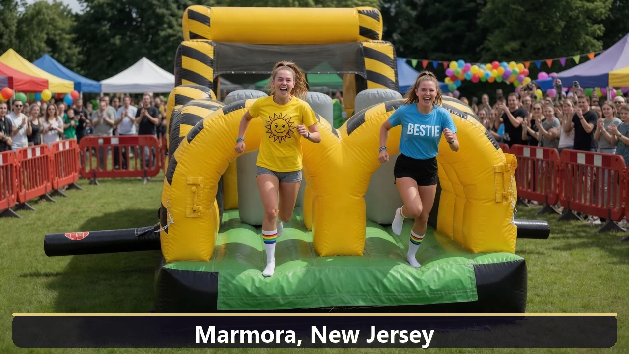 Inflatable obstacle course rental for events in Marmora, New Jersey