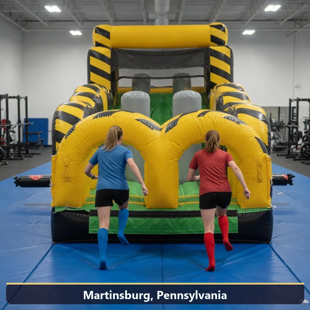 Inflatable obstacle course rental for events in Martinsburg, Pennsylvania