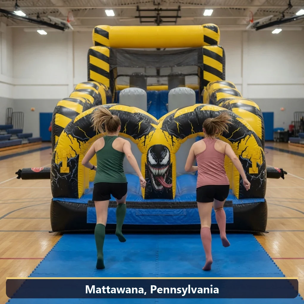 Inflatable obstacle course rental for events in Mattawana, Pennsylvania