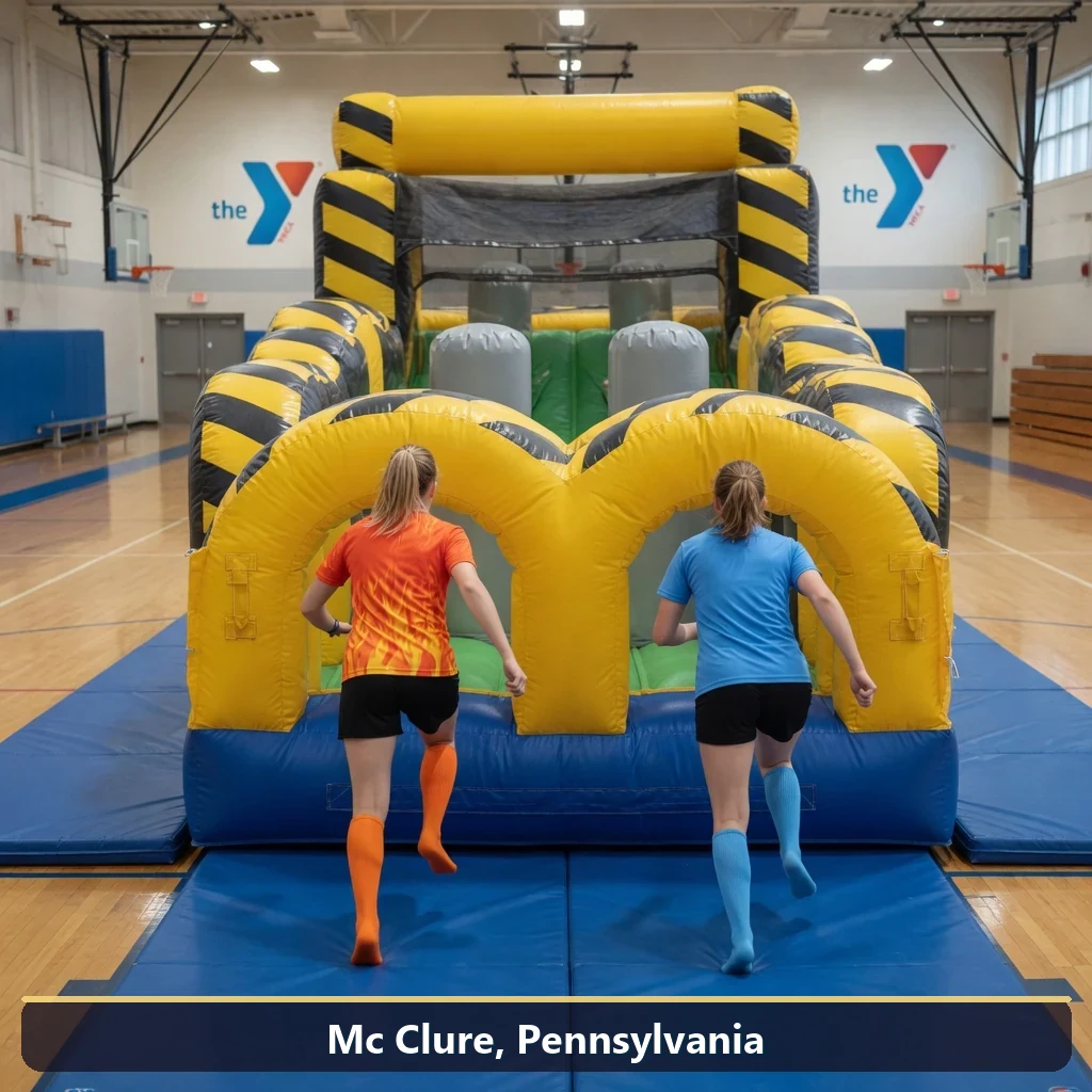 Inflatable obstacle course rental for events in Mc Clure, Pennsylvania