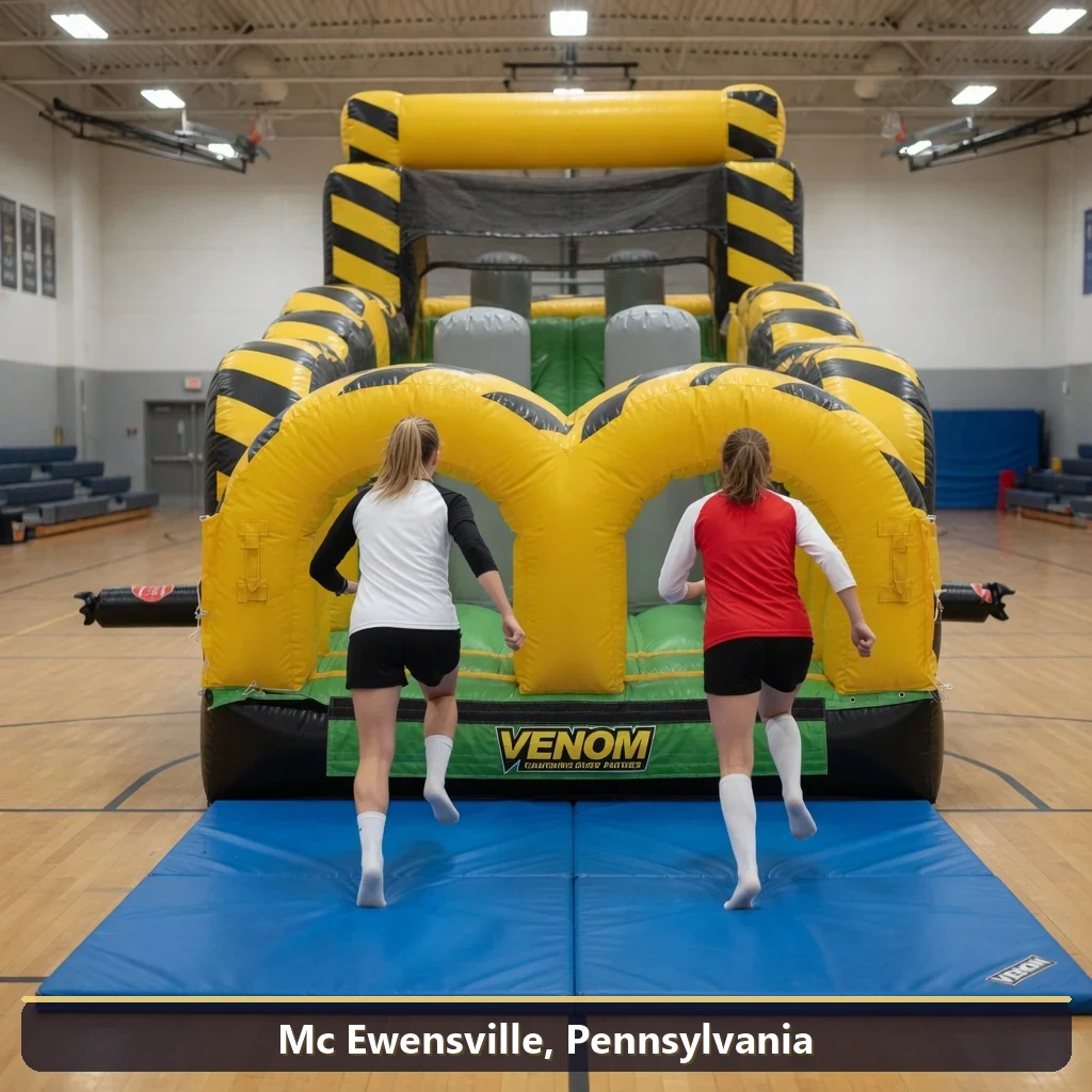 Inflatable obstacle course rental for events in Mc Ewensville, Pennsylvania
