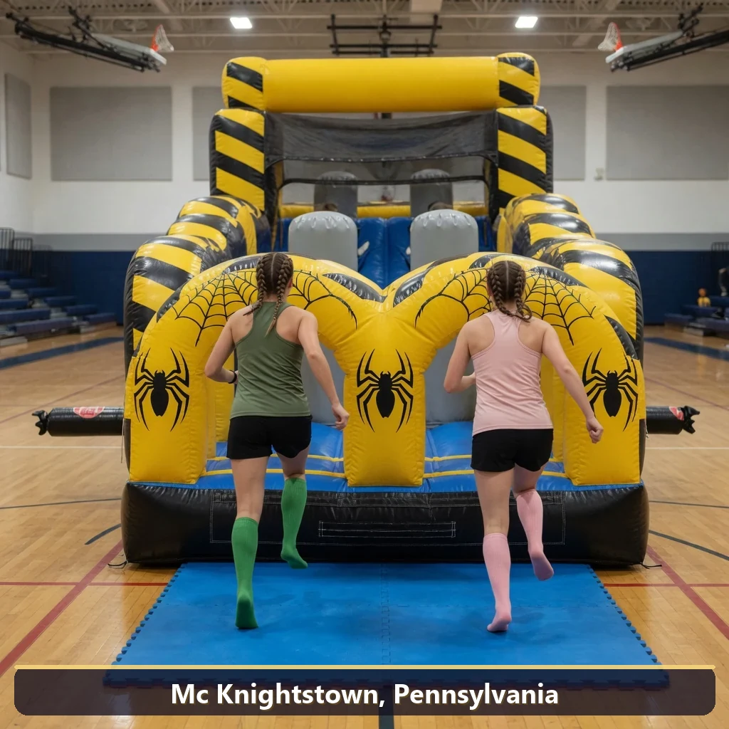Inflatable obstacle course rental for events in Mc Knightstown, Pennsylvania