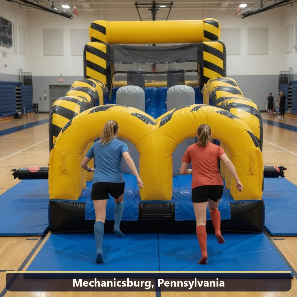 Inflatable obstacle course rental for events in Mechanicsburg, Pennsylvania