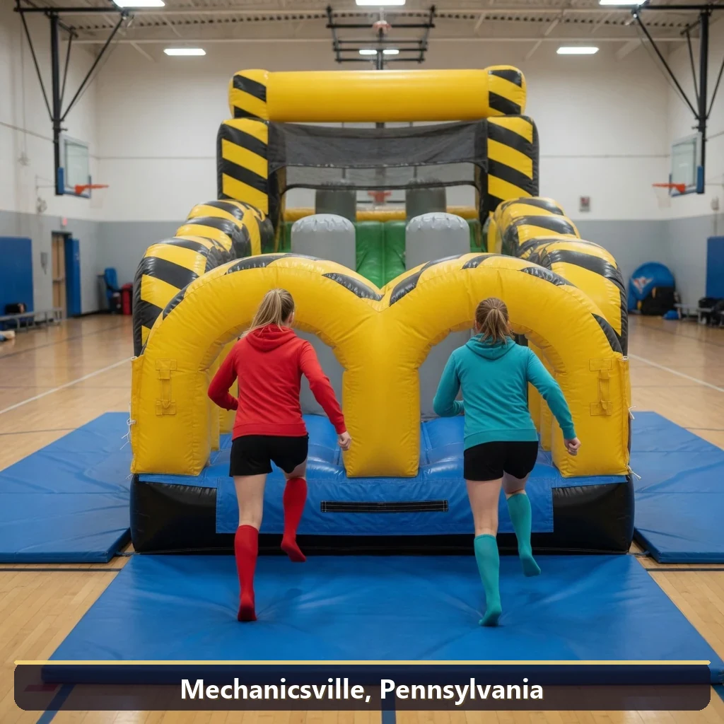 Inflatable obstacle course rental for events in Mechanicsville, Pennsylvania