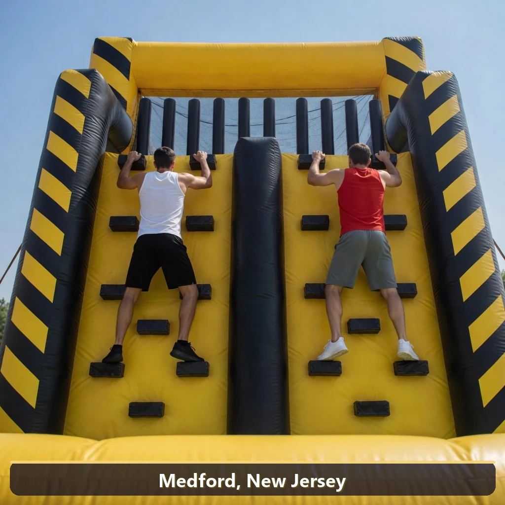 Inflatable obstacle course rental for events in Medford, New Jersey