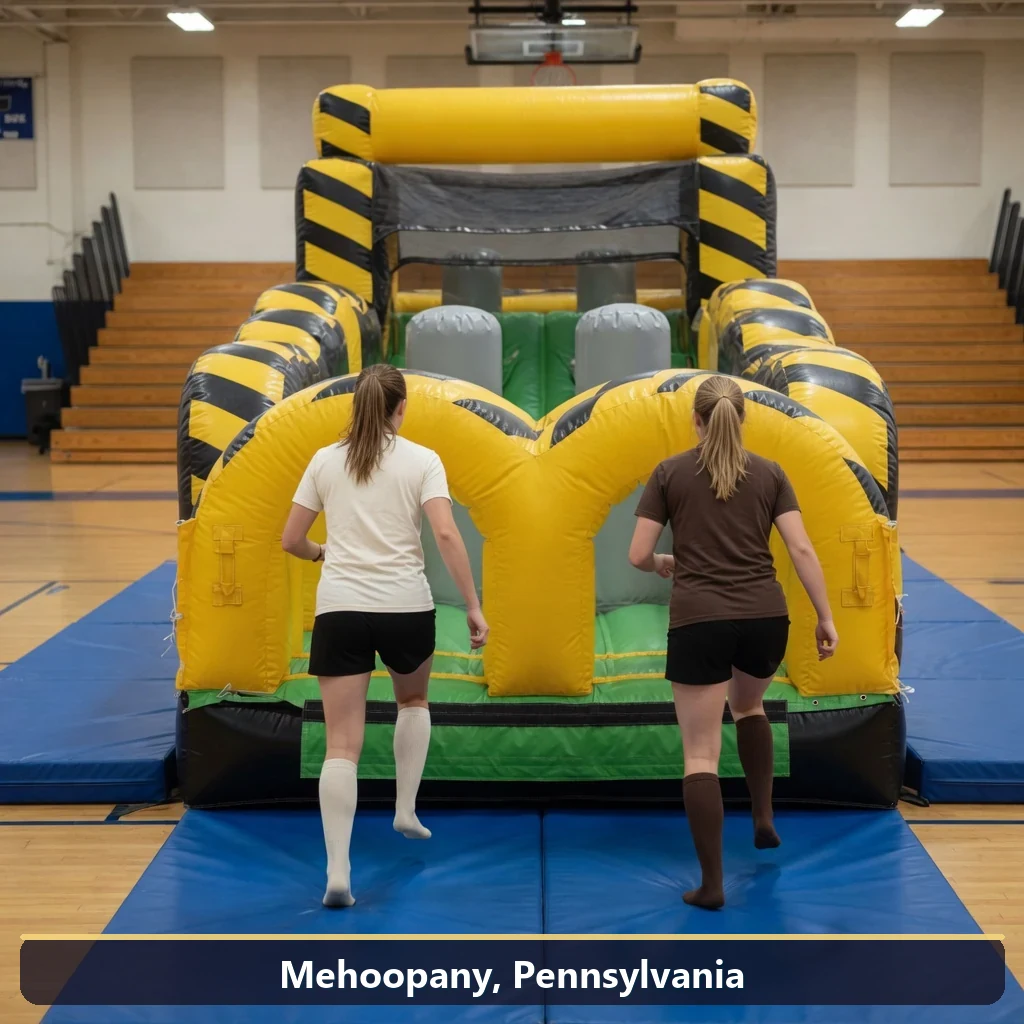 Inflatable obstacle course rental for events in Mehoopany, Pennsylvania