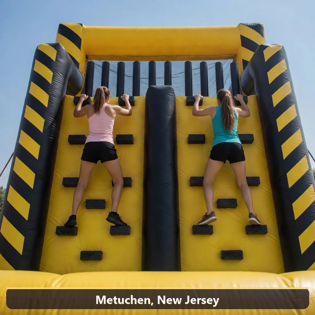 Inflatable obstacle course rental for events in Metuchen, New Jersey