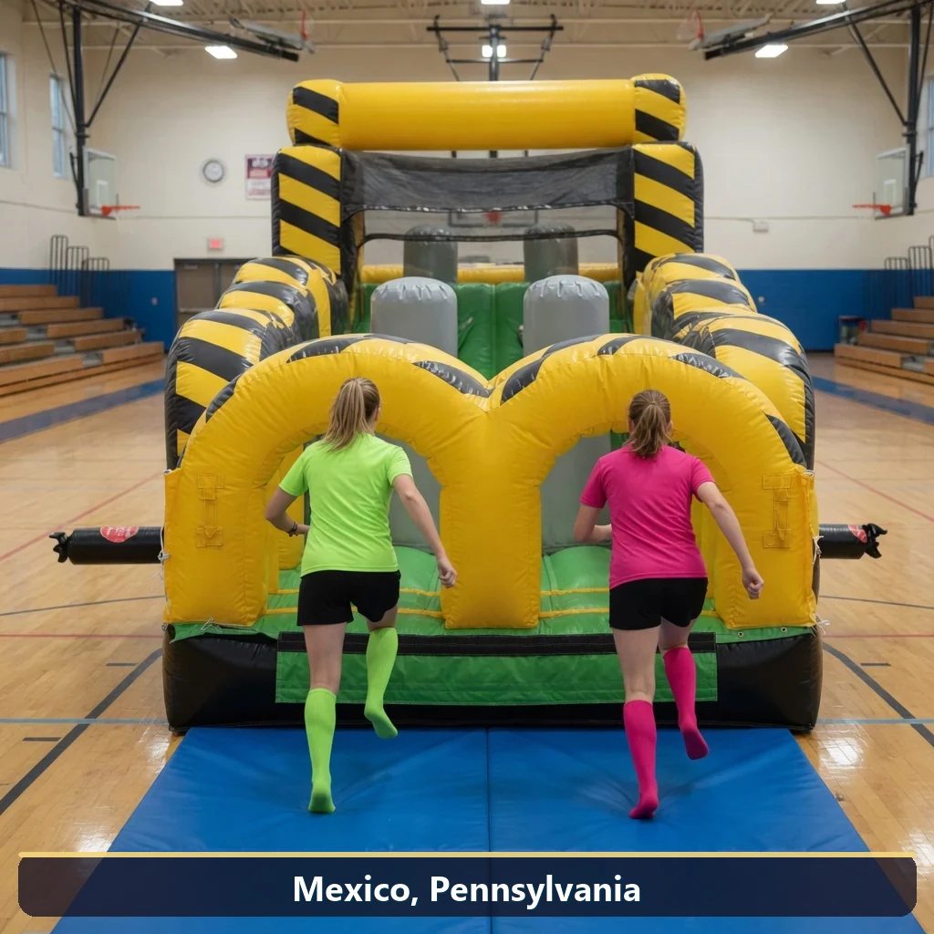 Inflatable obstacle course rental for events in Mexico, Pennsylvania
