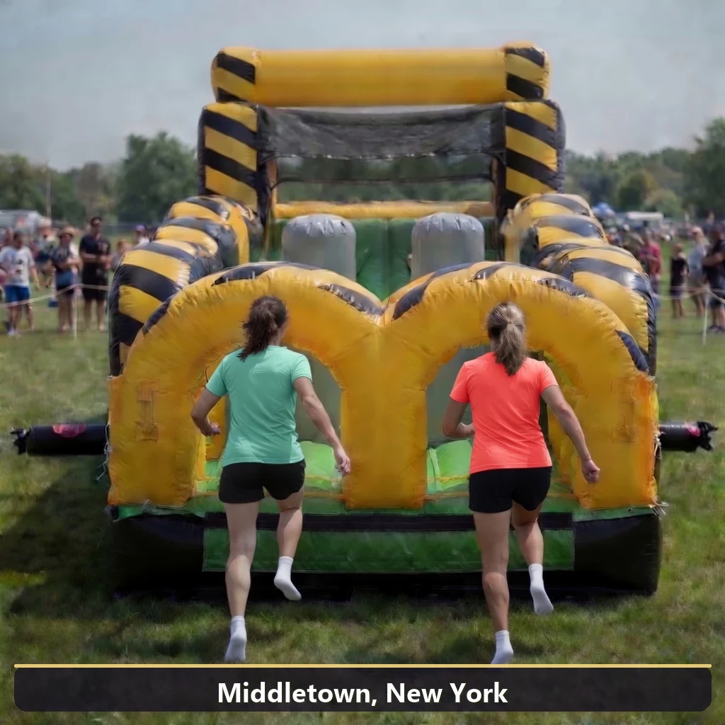 Inflatable obstacle course rental for events in Middletown, New York